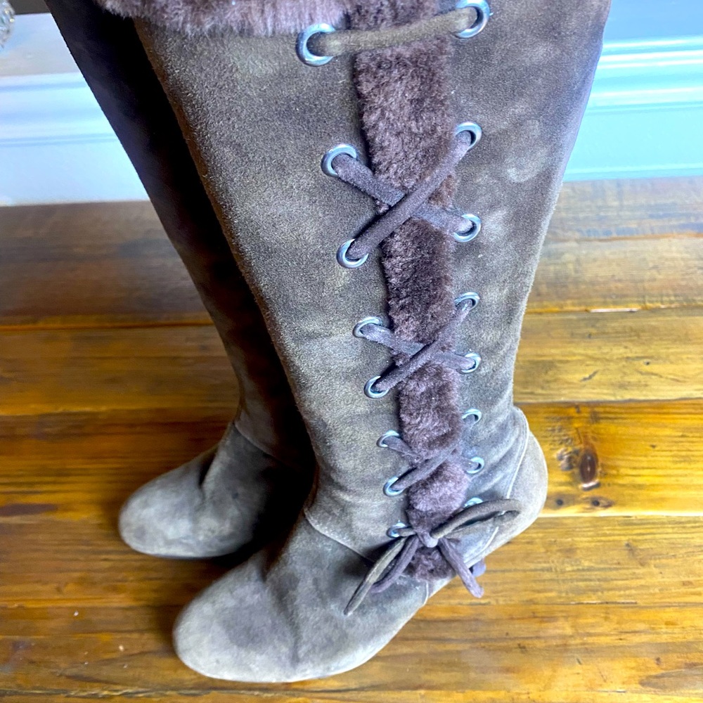 Joan and David Suede Mid-Calf Boots